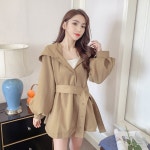 애니율 여성 봄 가을 벌룬소매 후드 자켓 G1632
