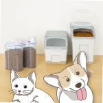 강아지 고양이 습기 사료 보관통 간식 보관함 중 대 사료통 진공 강아지간 식통