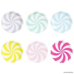 PW-SA 롤리팝 파티접시 6개입 종이접시 민트