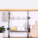 2단 싱크 기둥 선반 설거지 주방 그릇 정리 부엌