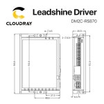 Leadshine 스테퍼 모터 드라이버 2 상 구동 제어 통합 3 2-7A Nema23 24 34 모터용 DM2C-RS870 20-80VDC