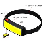 리앤더컴퍼니 | COB 휴대용 LED 헤드 라이트 야외 배터리 내장 USB 충전식 램프 캠핑 낚시 등산 랜턴