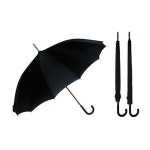 블랙 무지 곡자 손잡이 70 1단 방풍 고급 장우산