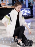 애니율 여성 봄 가을 캐주얼 후드 점퍼 자켓 다크 그린 G1592