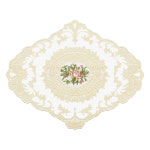레이스 자수 테이블 매트 장미