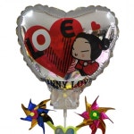 캐릭터바람개비풍선 뿌까하트