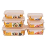 글라스락 밀폐용기 유리반찬통 직사각 1호