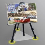 키밍 휴대용 철제 이젤 미술 그림 취미 실내 야외