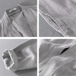 셔츠 여름남방 긴팔 캐주얼 중국 9841 재킷 남성 린넨 스타일 느슨한 문학 가을 봄과