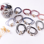 헨리제이에스 세줄진주 머리끈 헤어끈10개묶음 세줄진주 머리끈 랜덤