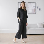 우일인견 여성 여름 데일리코디 인견 플리츠 상하세트