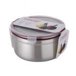 스텐락 원형 9호 2L 1p 스텐밀폐용기 스텐락반찬통