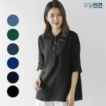 우일인견 여성 여름 블라우스 인견 오픈 반오픈 셔츠