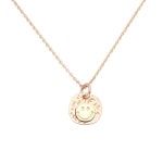 소아벨라 스마일 코인 심플 목걸이 옐로우골드
