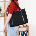 레터링 에코백 숄더백 캔버스 캐쥬얼 데일리 캠퍼스