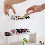 피규어 토미카 안경 화장품 소품 진열대 클리어 선반 Large 1개