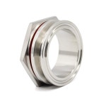 Weldless Bulkhead Tri Clamp 1 5 2 위생 스테인레스 스틸 물 탱크 맥주 캔 주전자 커넥터 파이프 피팅 자작 SS304