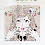 꾸밈 cf132-멀티액자 네일아트한여자