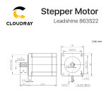 Leadshine CNC 타각기 고토크용 스테핑 모터 3 상 Nema 34 스텝퍼 2 3N M 5A 863S22