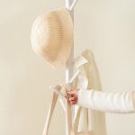 우드 옷걸이 가방 모자 옷정리 원목 일자 스탠드 행거