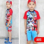 파워캡틴 상하수영복 건 유아동 남아 세트 G0489