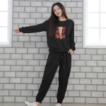 여성 스판 트레이닝세트 무지 후드 캐릭터 상하세트 집업 조거팬츠 데일리 츄리닝 후드티 운동복 간절기 봄 3-3 베어맨투맨굿씽블랙