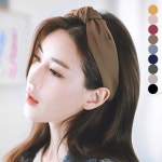 헤어 머리띠 꼬임 매듭 넓은 헤어밴드 패브릭