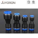 5개 갑 PG 공압 피팅 2 웨이 스트레이트 커넥터 직경 튜브 에어 호스 용 8mm-6mm 6mm-4mm 감소