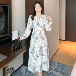 봄 여성 롱 빈티지 드레스 WP12527