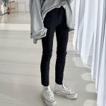 슬림핏 슬랙스 팬츠 허리밴딩 편한바지 홈웨어 캐주얼