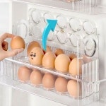 쿨샵 달걀보관트레이 30구 3단계란보관함 폴딩트레이 투명