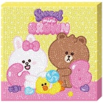라인프렌즈 스위트 캔버스 보석십자수 25x25