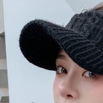 여성 겨울 밍크 니트 골프 귀마개 귀달이 방한 모자
