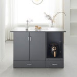 미니바형 주방조리대 모던스타일 수납식탁 아일랜드형 다용도