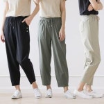 우일인견여성 여름 엄마바지 릴렉스인견 스판 배기팬츠