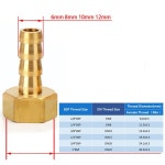 PC PL 파고다 커넥터 6 8 10 12 14 호스 바브 테일 나사 1 8 3 8 BSP 황동 파이프 피팅