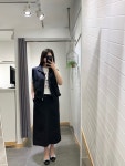 여성 조끼 스트링 집업 블루종 바람막이