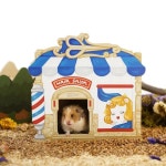 쳇바퀴 톱밥 나무 햄스터 하우스 쉼터 케이지 햄스터집꾸미기