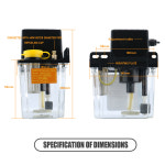 1L 2L 1C 전자기 오일 펌프 4 배출구 2개의 압력 게이지 유량 min 볼트 AC 220V 50Hz DCR-50