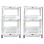 니드코 다용도 3단 사각선반 스탠드 1P 주방 욕실 수납 선반 랜덤발송