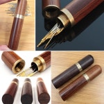 바늘홀더 바늘 나무 케이스 재봉 자수도구 수선 보관 바늘홀더 재봉 자수도구 수선