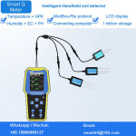 LCD 토양 감지기 온도 EC PH NPK 7 in 1 센서 영양소는 여러 ModBus 와 연결 RS485