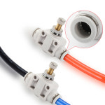 공압 스로틀 밸브 SA-4 6 8 10 공기 커넥터 피팅 제어 OD 호스 플라스틱 푸시 인