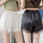 여성 신축성 실크 속바지 데일리 무지 홈팬츠