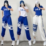 라인 댄스복 방송 에어로빅복 티크롭티 댄스복장 댄스 힙합박스 여성 세트