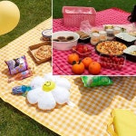 감성 피크닉매트 방수 캠핑 소풍 체크 돗자리 캠 GWM 체크레드 150X20