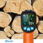 디지털 비접촉 고온계 이미저 습도계 IR 테텀메트로 컬러 LCD 조명 알람 T600