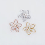 앤쥬얼리 라인 꽃잎 미니진주 펜던트 악세사리부자재