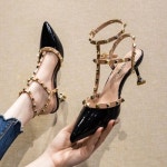 펌프스 용 슬립 온 오피스 하이힐 신발 레이디 클래식 펌프 Zapatos Dama 쿨 힐 G6166