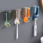 무타공 토끼 칫솔 컵걸이 양치컵걸이 칫솔꽂이 거치대 그린